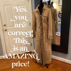 Absolutely gorgeous, stunning RUFFO RESEARCH Italian. Shearling Long Jacket.